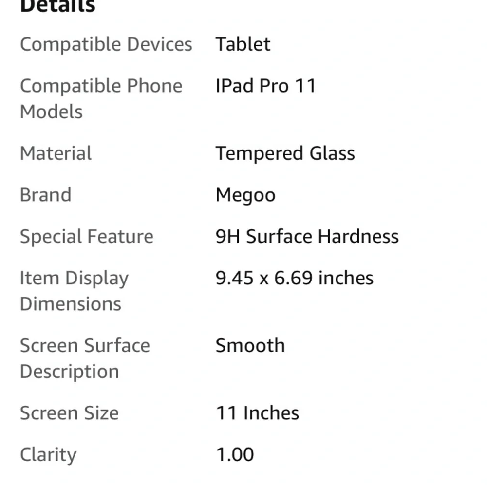 NWOT Screen Protector for IPad Pro 11inch